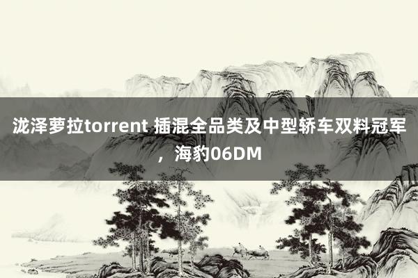 泷泽萝拉torrent 插混全品类及中型轿车双料冠军，海豹06DM