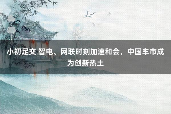 小初足交 智电、网联时刻加速和会，中国车市成为创新热土