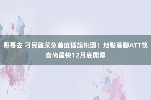 哥哥去 刁民酸菜魚首度插旗桃園！地點落腳ATT筷食尚　最快12月底開幕